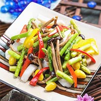 Stir Fry Asparagus and Mushrooms